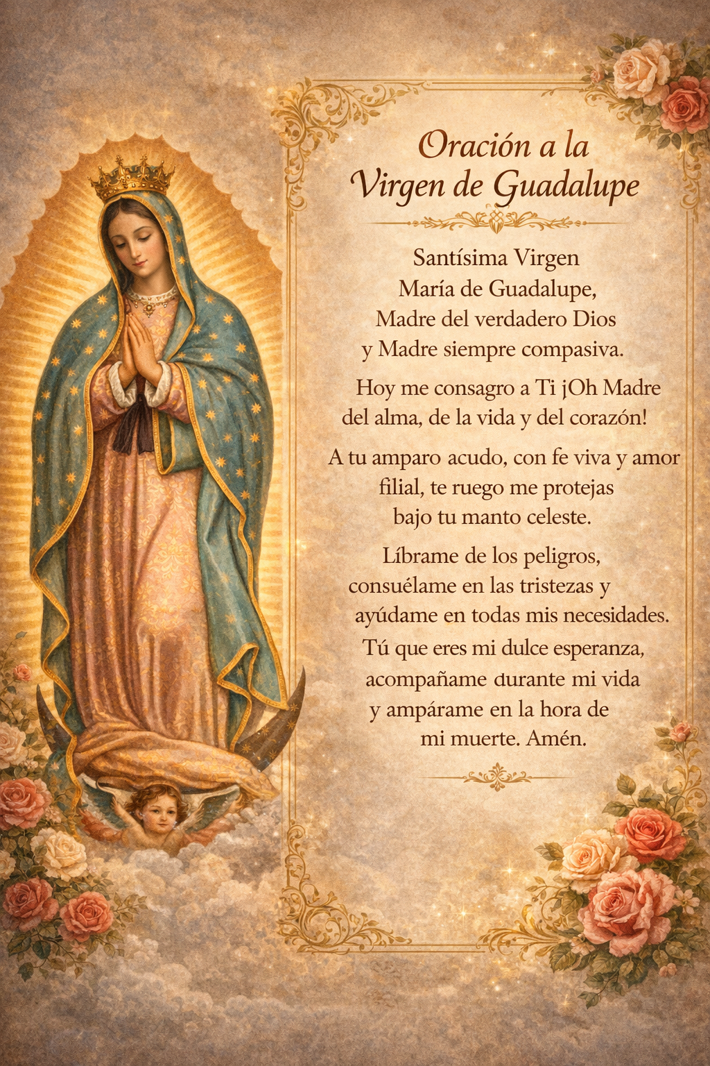 Oración a la Virgen de Guadalupe
